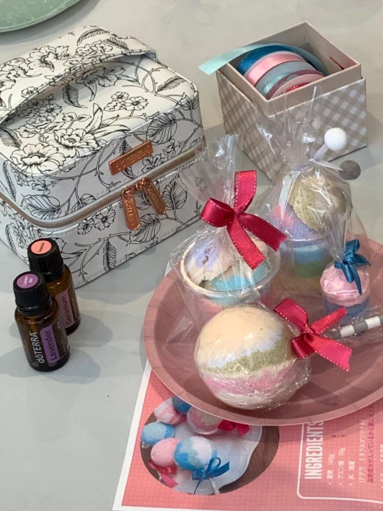 手作りバスボム　バスボム作り　ワークショップ風景